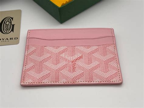 goyard card holder pink.